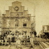 Rådhuset under genopbygning, 1865.